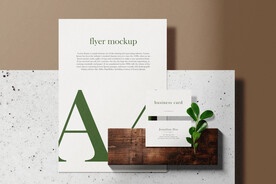 卡片名片海报纸袋文创贴图样机