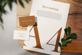 卡片名片海报纸袋文创贴图样机