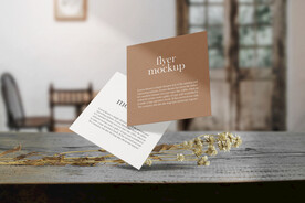 卡片名片海报纸袋文创贴图样机