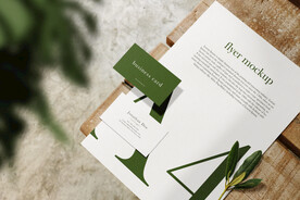 卡片名片海报纸袋文创贴图样机