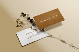 卡片名片海报纸袋文创贴图样机