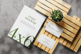 卡片名片海报纸袋文创贴图样机