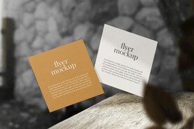 卡片名片海报纸袋文创贴图样机