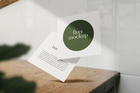 卡片名片海报纸袋文创贴图样机