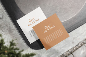 卡片名片海报纸袋文创贴图样机