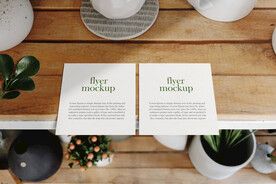 卡片名片海报纸袋文创贴图样机