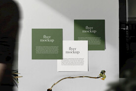 卡片名片海报纸袋文创贴图样机