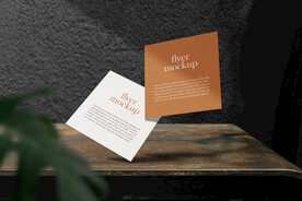 卡片名片海报纸袋文创贴图样机