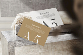 卡片名片海报纸袋文创贴图样机