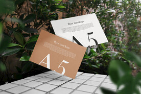 卡片名片海报纸袋文创贴图样机