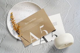 卡片名片海报纸袋文创贴图样机