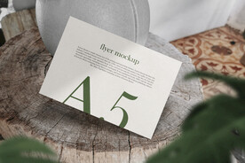 卡片名片海报纸袋文创贴图样机