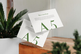 卡片名片海报纸袋文创贴图样机