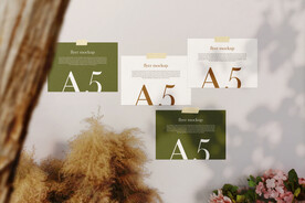 卡片名片海报纸袋文创贴图样机