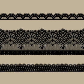 黑色蕾丝服装辅料设计