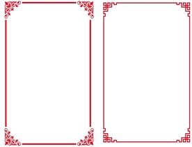 矢量中式古典边框