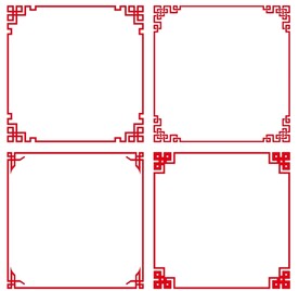 矢量中式古典边框