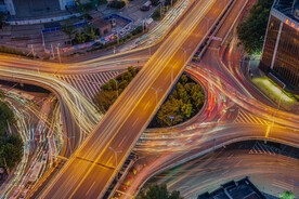 路桥立交桥车流效果图