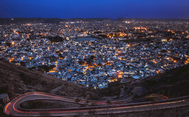 城市夜景鸟瞰图