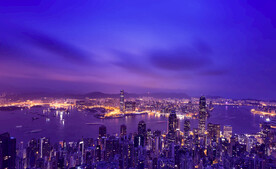 蓝色商务城市夜景