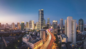 上海繁华都市全景城市夜景图片