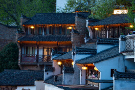 婺源篁岭夜景图片