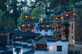婺源篁岭夜景图片