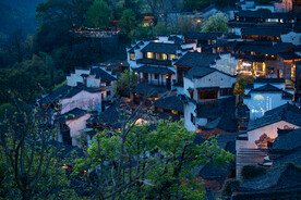 婺源篁岭夜景图片