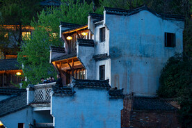 婺源篁岭夜景图片