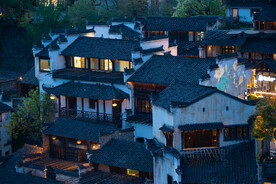 婺源篁岭夜景图片