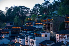 婺源篁岭夜景图片