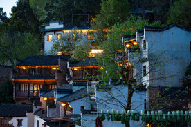 婺源篁岭夜景图片