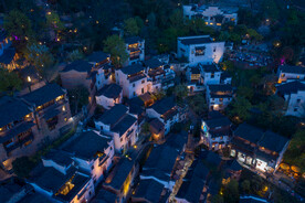 婺源篁岭夜景图片