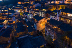 婺源篁岭夜景图片