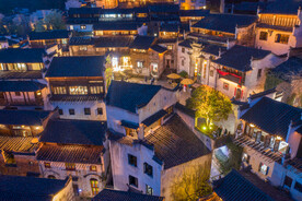 婺源篁岭夜景图片