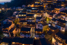 婺源篁岭夜景图片