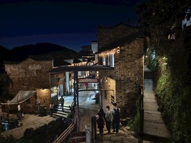 婺源篁岭夜景图片