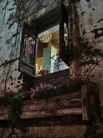 婺源篁岭夜景图片