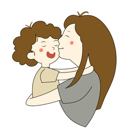 母亲节插画免扣素材