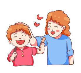 母亲节插画免扣素材