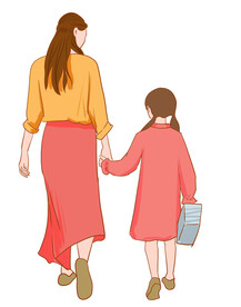 母亲节插画免扣素材