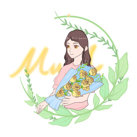 母亲节插画免扣素材