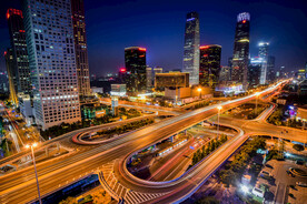 城市立交桥夜景