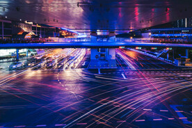 城市高架桥夜景