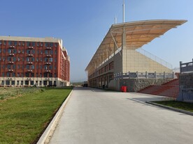 高校大学校园一角