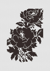 玫瑰花剪影