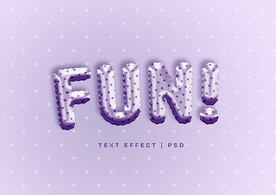 蓝色气球字体效果