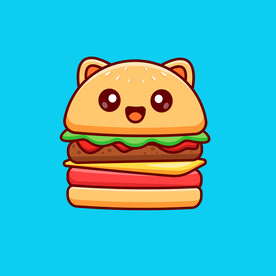 矢量卡通汉堡
