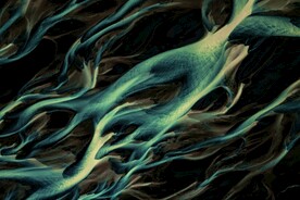 绿金色背景底纹线条图片