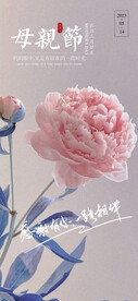 感恩母亲节康乃馨海报